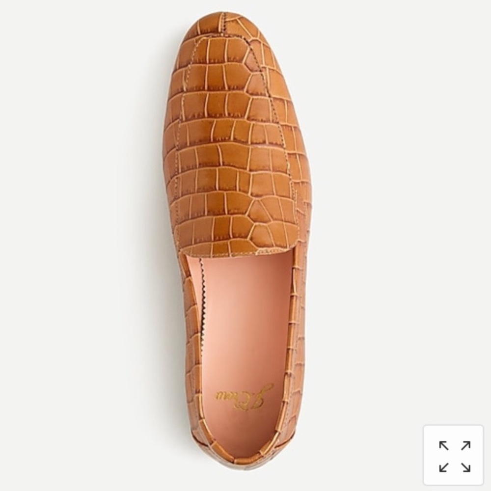J. CREW Croc Embossed Leather Loafers Shoes NIB NWT - Picture 4 of 12